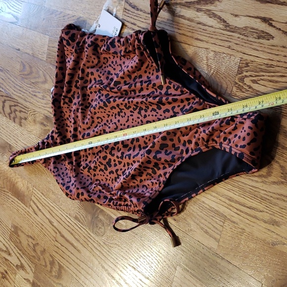 (8) NWT Maree Maree Leopard Print One Shoulder One Piece Swimsuit Austrailian - Picture 7 of 11